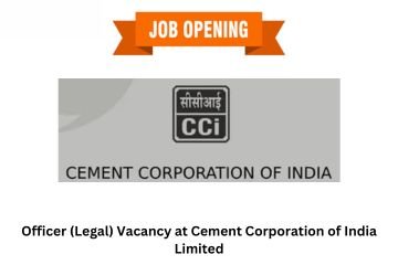 Officer (Legal) Vacancy at Cement Corporation of India Limited
