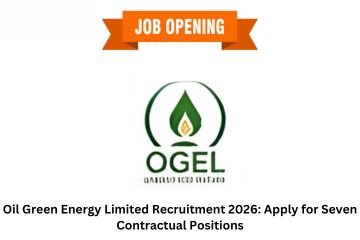 Oil Green Energy Limited Recruitment 2026: Apply for Seven Contractual Positions