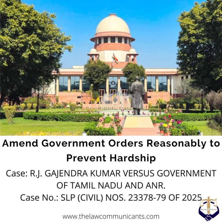 Amend Government Orders Reasonably to Prevent Hardship