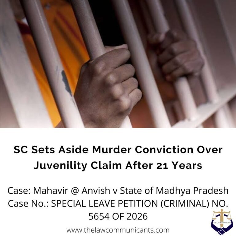 SC Sets Aside Murder Conviction Over Juvenility Claim After 21 Years